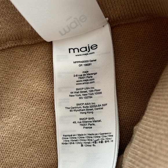 Maje Camel Knitted Jogger Pants size 34 - Picture 12 of 14